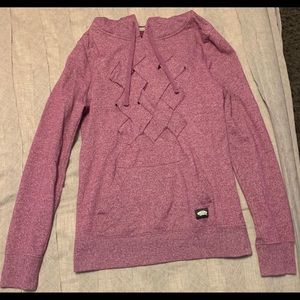 Vans Purple Pullover Hoodie with CrissCross Cutout